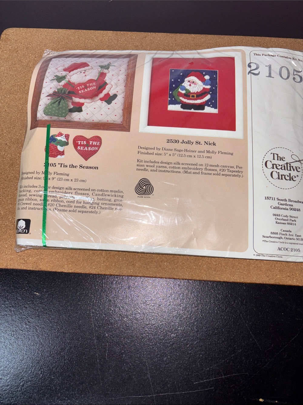'Jolly St. Nick' Holiday Red Santa Cross Stitch Kit 2105